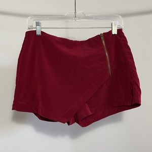 Forever 21 Maroon Wrap Front Skort